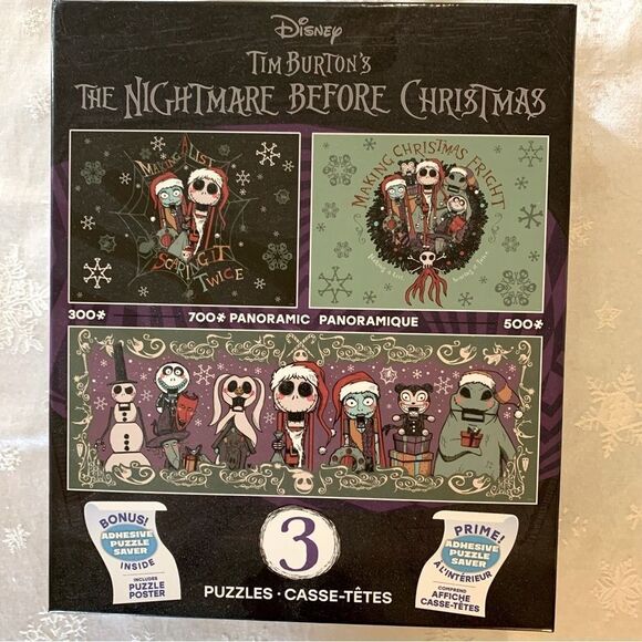 Disney Tim Burtons Nightmare Before Christmas Puzzle Set 3-in-1 NWT - Picture 5 of 5